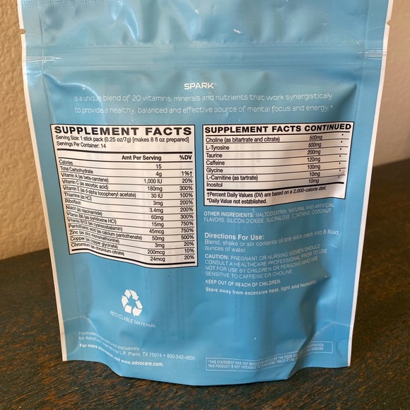 SOLD OUT Advocare Spark Pineapple Coconut 14 pack single serve - Picture 4 of 4